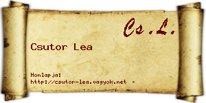 Csutor Lea névjegykártya